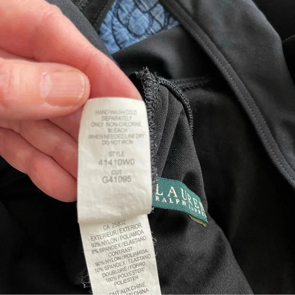 Lauren Ralph Lauren Belted One-Piece summertime vacay poolside - Picture 8 of 9